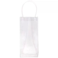 PVC Transparent Wine Bottle Cooler Bag with Handle for Champagne & Red Wine, Picnic & Gift