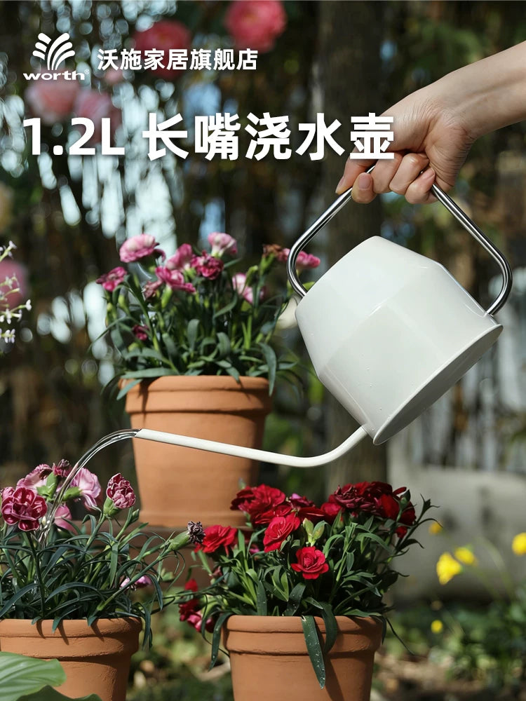 Vintage Iron Long Spout Watering Can for Indoor Outdoor Plants