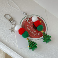 Christmas Santa Claus Snowflake Christmas Tree Keychain Bag Charm