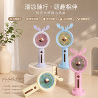 Cute Antler Handheld Mini Portable USB Rechargeable Fan for Outdoor Travel and Gifts
