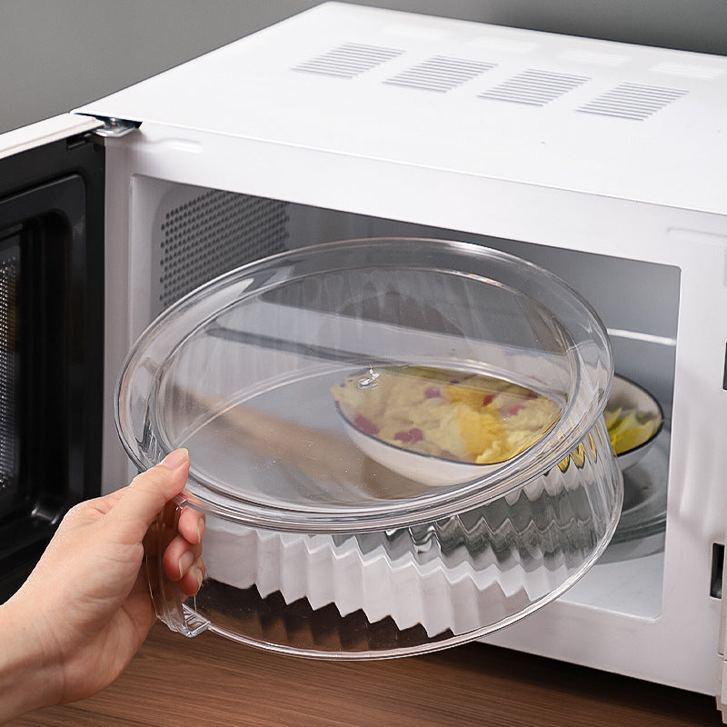 Microwave Splatter Cover with Handle, High Temperature Resistant Food Cover for Reheating Meals