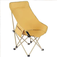 High-Back Outdoor Folding Camping Chair Portable Picnic Moon Chair Fishing Leisure Seat