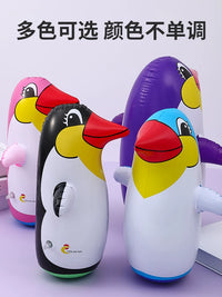 Inflatable Penguin Tumbler Toy for Kids, Punching Bag Stress Relief Play