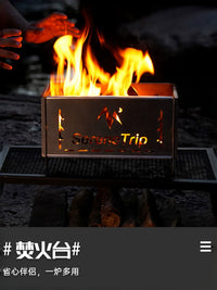 Portable Mini Charcoal Grill and Fire Pit, 304 Stainless Steel for Camping, Heating, and Tea Brewing