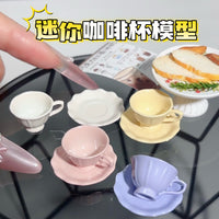 Miniature Dollhouse Coffee Cup Model for Afternoon Tea Play Set