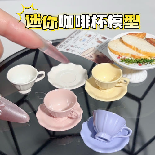 Miniature Dollhouse Coffee Cup Model for Afternoon Tea Play Set