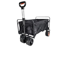 Electric Camping Cart Foldable Outdoor Utility Wagon with Tank Wheels and Tabletop