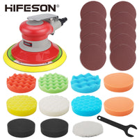 Air-Powered Orbital Sander Polisher for Automotive and Industrial Use, 5-inch and 6-inch