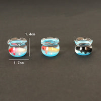 Miniature Simulation Fish Tank Micro Landscape Ornament for Office Desk