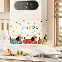 Kitchen Water Heater Gas Pipe Cover Curtain with Magic Tape, Decorative Dust Cover for Radiator Electric Meter Box