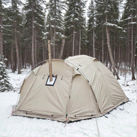 Winter Camping Tent with Rear Room - Portable, Waterproof, UV Protection & Flame Retardant Tunnel Tent