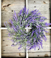 Tulip Lavender Two-Tone Wreath Artificial Home Decor Door Wall Hanging Festival Ornament