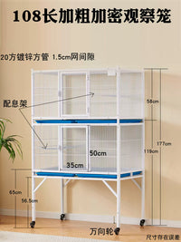 Dimeijia Deluxe Large Flight Cage for Mynah Cockatiel Budgie Pigeon Breeding Bird Cage