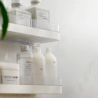 Wall-Mounted Bathroom Shelf No-Drill Storage Organizer for Toilet, Vanity, Kitchen