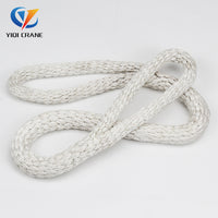 Nylon Lifting Sling with Eye Hooks, Heavy Duty Webbing Strap for Hoisting and Towing
