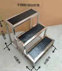 Stainless Steel Wide Step Stool for Home and Warehouse Use