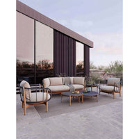 Nordic Outdoor Rattan Sofa Set for Patio Garden Balcony Villa Hotel