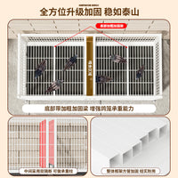 Pigeon Breeding Cage with Tray - Multi-Tiered Pet Aviary for Indoor Use