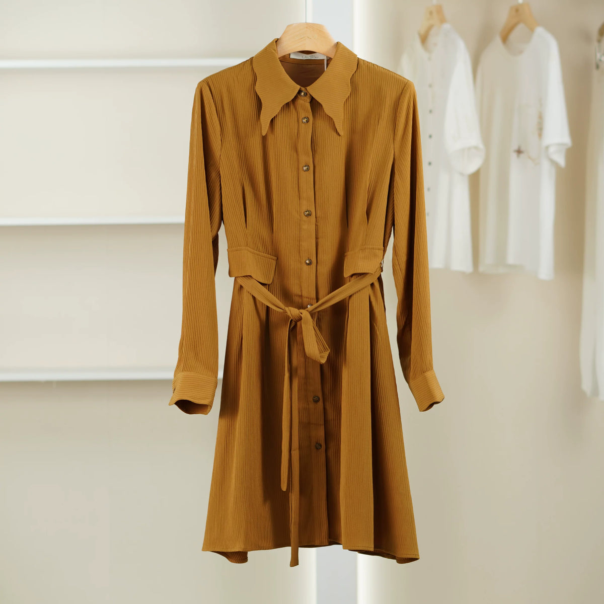 Women's Floral Tie-Neck Spring Fashion Dress
