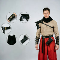 Medieval Viking Warrior Shoulder Armor Cosplay Costume Set for Halloween