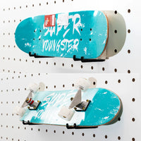 iWood Pegboard Skateboard Wall Mount Hooks for Display and Storage