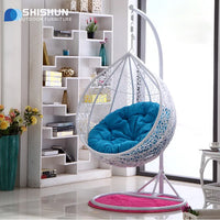 Outdoor Wicker Hanging Egg Chair for Balcony Patio Garden