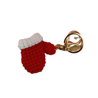 Handmade Knitted Christmas Ornament Keychain