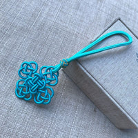 Hand-Woven Auspicious Chinese Knot Tassel Pendant with Agate Jade Beads for Home Decor
