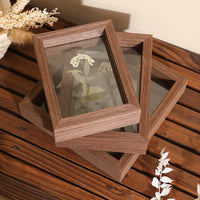 Double-Sided Transparent Glass Photo Frame for Pressed Flowers and Artwork Display