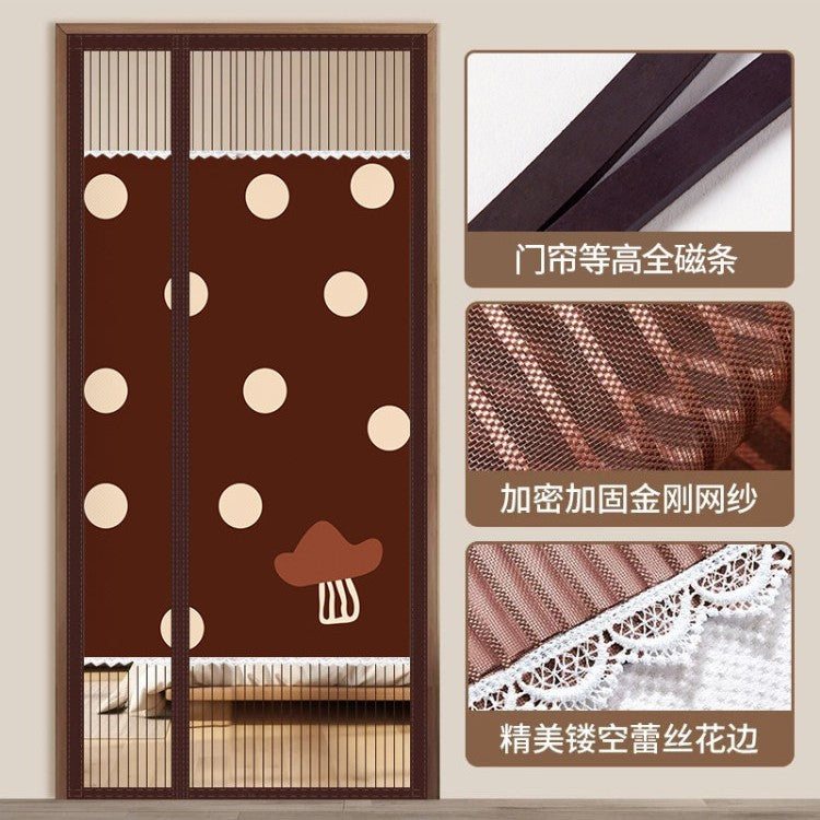 Magnetic Mesh Screen Door Curtain, Self-Adhesive No-Drill Mosquito Net for Balcony, Bedroom and Window