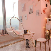 Transparent Bubble Hanging Chair Acrylic Swing Basket for Indoor Outdoor Balcony Patio