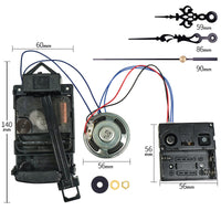 Westminster Chime Clock Movement Kit with Speaker and Hands, 4x4 Hourly Strike Music Box Mechanism