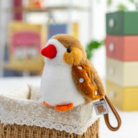 Cute Parrot Plush Toy Keychain Backpack Charm