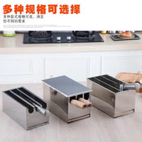 Stainless Steel Kitchen Knife Holder with Optional Lid, Multi-Compartment Knife Storage Box