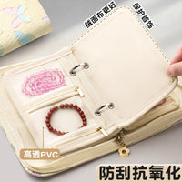 Portable Jewelry Organizer Bag for Travel - Anti-Tarnish Earring Necklace Bracelet Storage
