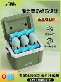 BINGTU 5L Portable Breast Milk Cooler Bag with Ice Packs for Travel, Work, and Outdoor Use