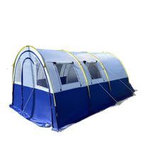 Outdoor Tunnel Tent for Camping and Emergency Relief, 5-8 Person, One Room Two Halls