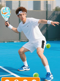 Padel Tennis Racket Set for Outdoor Training and Family Games