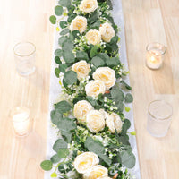 Artificial Eucalyptus Rose Camellia Garland Vine for Wedding & Party Decor