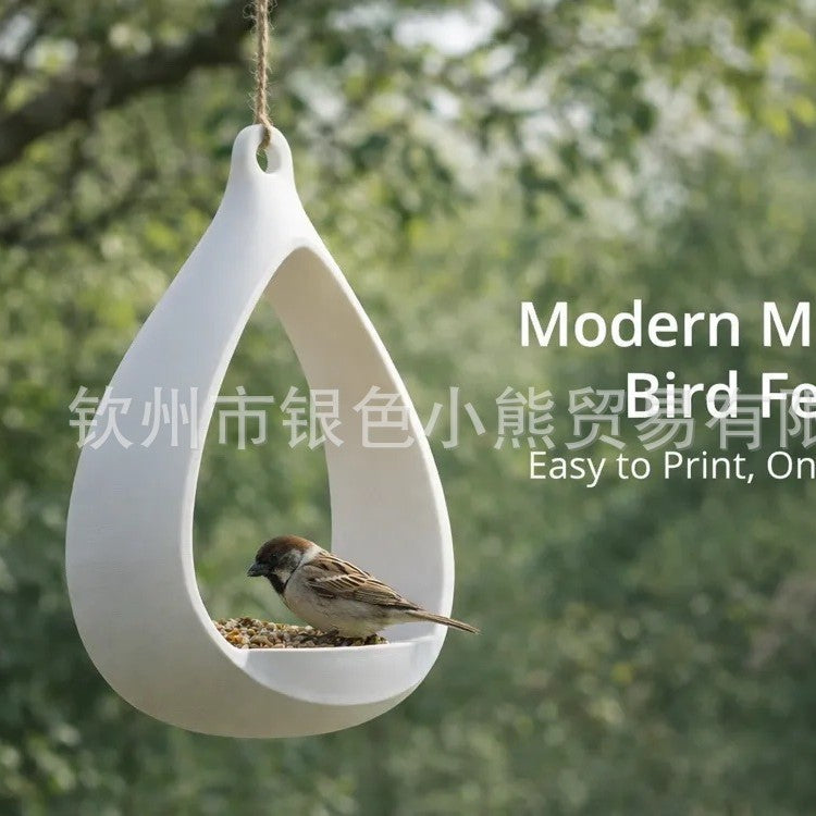 Modern Minimalist 3D Printed Bird Feeder