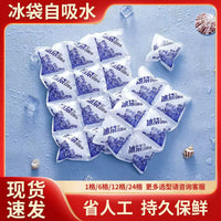 Reusable Self-Absorbing Ice Pack for Seafood, Sashimi, Cake, and Food Delivery - Cold Storage and Preservation