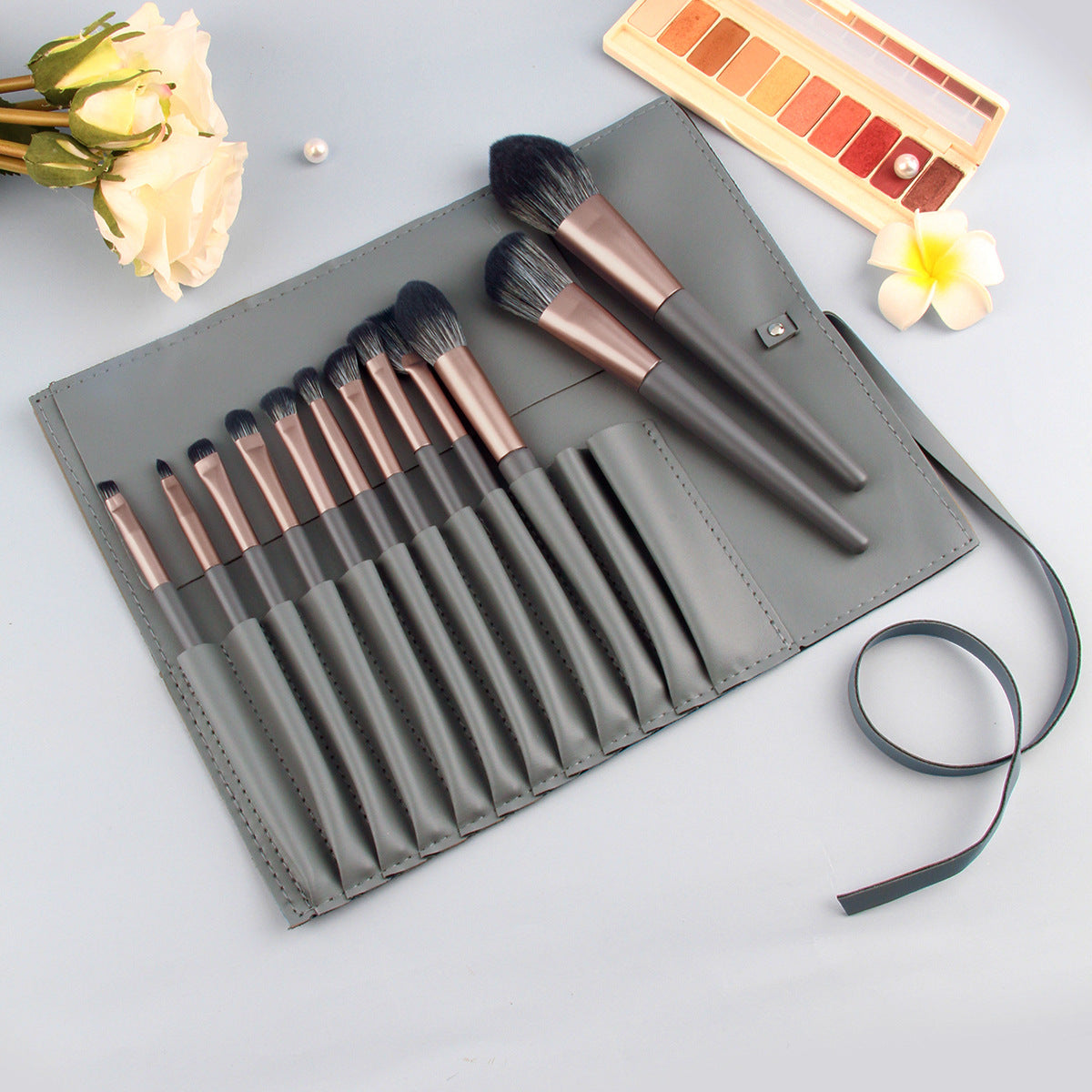 12-Piece Premium Makeup Brush Set with Bag for Beginners and Professionals