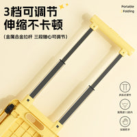 Foldable Outdoor Utility Cart Portable Shopping Trolley with Telescopic Handle for Camping and Groceries
