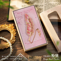 Feather Metal Bookmark with Tassel, Elegant Gift for Students and Teachers