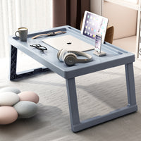 Foldable Bed Desk for Laptop and Study, Portable Dorm Room Table, No Assembly Required