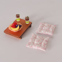 Miniature Japanese Style Fabric Cushion for Dollhouse Sofa Chair, Living Room Bedroom Scene Model