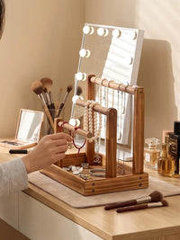 Solid Wood Jewelry Box Display Stand Multi-layer Storage Organizer for Earrings Bracelets Necklaces