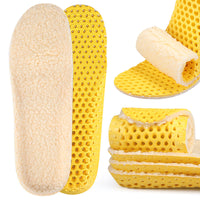 Lambswool-Lined Thermal Insoles for Winter Boots and Sports Shoes
