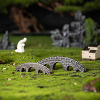 Chinese Covered Bridge Miniature Model for Micro Landscape Decor