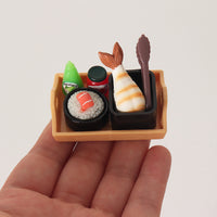 Dollhouse Miniature Japanese Food Set - Rice Balls, Shrimp Tempura, Jam
